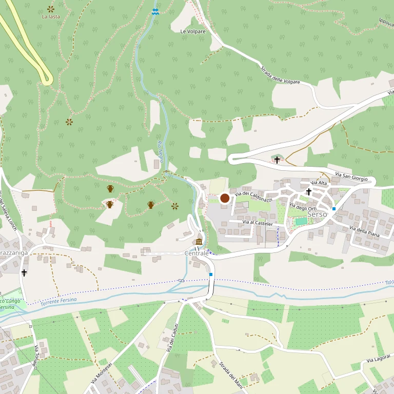 Mappa di Serso con il segnaposto di Symphony Home in Via dei Caldonazzi 25